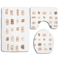 thumbnail image 1 of PUDMAD Butts Funn 3 Piece Bathroom Rugs Set Bath Rug Contour Mat and Toilet Lid Cover, 1 of 2
