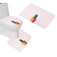 thumbnail image 1 of PUDMAD Cactus Minimalism Flower 3 Piece Bathroom Rugs Set Bath Rug Contour Mat and Toilet Lid Cover, 1 of 2