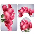 thumbnail image 1 of PUDMAD Calla Lilies 3 Piece Bathroom Rugs Set Bath Rug Contour Mat and Toilet Lid Cover, 1 of 2