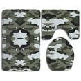 thumbnail image 1 of PUDMAD Camo Cool 3 Piece Bathroom Rugs Set Bath Rug Contour Mat and Toilet Lid Cover, 1 of 2