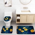 thumbnail image 1 of PUDMAD Camomile chamomel Daisy Chain Wheel an Aromatic European Plant 3 Piece Bathroom Rugs Set Bath Rug Contour Mat and Toilet Lid Cover, 1 of 2
