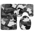 thumbnail image 1 of PUDMAD Camouflage 3 Piece Bathroom Rugs Set Bath Rug Contour Mat and Toilet Lid Cover, 1 of 2