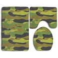 thumbnail image 1 of PUDMAD Camouflage 3 Piece Bathroom Rugs Set Bath Rug Contour Mat and Toilet Lid Cover, 1 of 2