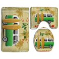thumbnail image 1 of PUDMAD Camper 3 Piece Bathroom Rugs Set Bath Rug Contour Mat and Toilet Lid Cover, 1 of 2