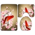 thumbnail image 1 of PUDMAD Canary Bird 3 Piece Bathroom Rugs Set Bath Rug Contour Mat and Toilet Lid Cover, 1 of 2