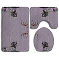 thumbnail image 1 of PUDMAD Carousel Horse Lavender 3 Piece Bathroom Rugs Set Bath Rug Contour Mat and Toilet Lid Cover, 1 of 2