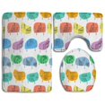 thumbnail image 1 of PUDMAD Cartoon Bug 3 Piece Bathroom Rugs Set Bath Rug Contour Mat and Toilet Lid Cover, 1 of 2