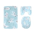 thumbnail image 1 of PUDMAD Cartoon Funny Dogs Cute Puppies Hand Drawn 3 Piece Bathroom Rugs Set Bath Rug Contour Mat and Toilet Lid Cover, 1 of 2