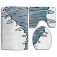 thumbnail image 1 of PUDMAD Cartoon Tornado 3 Piece Bathroom Rugs Set Bath Rug Contour Mat and Toilet Lid Cover, 1 of 2