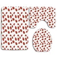 thumbnail image 1 of PUDMAD Cartoon trawberries on Fresh Sweet Fruit 3 Piece Bathroom Rugs Set Bath Rug Contour Mat and Toilet Lid Cover, 1 of 2