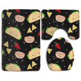 thumbnail image 1 of PUDMAD Cat Dog Christmas Lovely 3 Piece Bathroom Rugs Set Bath Rug Contour Mat and Toilet Lid Cover, 1 of 2