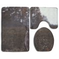 thumbnail image 1 of PUDMAD Cat Gray Walk 3 Piece Bathroom Rugs Set Bath Rug Contour Mat and Toilet Lid Cover, 1 of 2