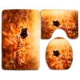 thumbnail image 1 of PUDMAD Cat in Ambush 3 Piece Bathroom Rugs Set Bath Rug Contour Mat and Toilet Lid Cover, 1 of 2