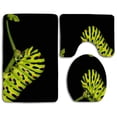 thumbnail image 1 of PUDMAD Caterpillar Walking 3 Piece Bathroom Rugs Set Bath Rug Contour Mat and Toilet Lid Cover, 1 of 2