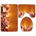 thumbnail image 1 of PUDMAD Cels! 3 Piece Bathroom Rugs Set Bath Rug Contour Mat and Toilet Lid Cover, 1 of 2