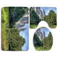 thumbnail image 1 of PUDMAD Central Park NYC 3 Piece Bathroom Rugs Set Bath Rug Contour Mat and Toilet Lid Cover, 1 of 2