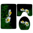 thumbnail image 1 of PUDMAD Cheerful Pair 3 Piece Bathroom Rugs Set Bath Rug Contour Mat and Toilet Lid Cover, 1 of 2