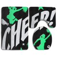 thumbnail image 1 of PUDMAD Cheerleader 3 Piece Bathroom Rugs Set Bath Rug Contour Mat and Toilet Lid Cover, 1 of 2