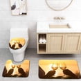 thumbnail image 1 of PUDMAD Cheers! 3 Piece Bathroom Rugs Set Bath Rug Contour Mat and Toilet Lid Cover, 1 of 2