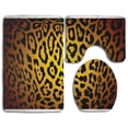 thumbnail image 1 of PUDMAD Cheetah 3 Piece Bathroom Rugs Set Bath Rug Contour Mat and Toilet Lid Cover, 1 of 2