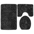 thumbnail image 1 of PUDMAD Chemistry Formula 3 Piece Bathroom Rugs Set Bath Rug Contour Mat and Toilet Lid Cover, 1 of 2