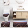 thumbnail image 1 of PUDMAD Chicago at Night Illinois 3 Piece Bathroom Rugs Set Bath Rug Contour Mat and Toilet Lid Cover, 1 of 2