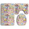 thumbnail image 1 of PUDMAD Children Fairy Dragon Fairytale 3 Piece Bathroom Rugs Set Bath Rug Contour Mat and Toilet Lid Cover, 1 of 2