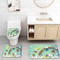 thumbnail image 1 of PUDMAD Children Plane Hot Air Balloon Helicopter Flying on Rainbow Sunny Sky Happy Baby 3 Piece Bathroom Rugs Set Bath Rug Contour Mat and Toilet Lid Cover, 1 of 2