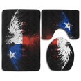thumbnail image 1 of PUDMAD Chile Eagle Flag 3 Piece Bathroom Rugs Set Bath Rug Contour Mat and Toilet Lid Cover, 1 of 2