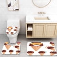 thumbnail image 1 of PUDMAD Chocolate Ice Cream Cartoon Set A 3 Piece Bathroom Rugs Set Bath Rug Contour Mat and Toilet Lid Cover, 1 of 2