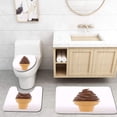thumbnail image 1 of PUDMAD Chocolate Soft Serve Ice Cream or Frozen Yogurt 3 Piece Bathroom Rugs Set Bath Rug Contour Mat and Toilet Lid Cover, 1 of 2