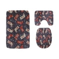 thumbnail image 1 of PUDMAD Chrismas Socks for Gifts 3 Piece Bathroom Rugs Set Bath Rug Contour Mat and Toilet Lid Cover, 1 of 2
