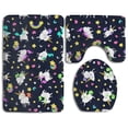 thumbnail image 1 of PUDMAD Chrismtas Snowmen 3 Piece Bathroom Rugs Set Bath Rug Contour Mat and Toilet Lid Cover, 1 of 2