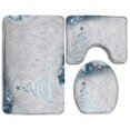 thumbnail image 1 of PUDMAD Christmas 3 Piece Bathroom Rugs Set Bath Rug Contour Mat and Toilet Lid Cover, 1 of 2