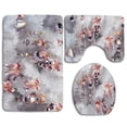 thumbnail image 1 of PUDMAD Christmas Bell 3 Piece Bathroom Rugs Set Bath Rug Contour Mat and Toilet Lid Cover, 1 of 2