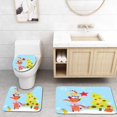 thumbnail image 1 of PUDMAD Christmas Funny Cartoon Stylized Cat Owl and a Bird Best Friends Gifts Noel 3 Piece Bathroom Rugs Set Bath Rug Contour Mat and Toilet Lid Cover, 1 of 2