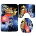 thumbnail image 1 of PUDMAD Christmas Gift Snow Flower 3 Piece Bathroom Rugs Set Bath Rug Contour Mat and Toilet Lid Cover, 1 of 2