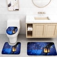 thumbnail image 1 of PUDMAD Christmas Lantern 3 Piece Bathroom Rugs Set Bath Rug Contour Mat and Toilet Lid Cover, 1 of 2