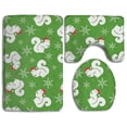thumbnail image 1 of PUDMAD Christmas Santa Squirrels 3 Piece Bathroom Rugs Set Bath Rug Contour Mat and Toilet Lid Cover, 1 of 2