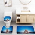 thumbnail image 1 of PUDMAD Christmas Tree 3 Piece Bathroom Rugs Set Bath Rug Contour Mat and Toilet Lid Cover, 1 of 2
