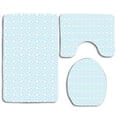 thumbnail image 1 of PUDMAD Circles Patterns Surface 3 Piece Bathroom Rugs Set Bath Rug Contour Mat and Toilet Lid Cover, 1 of 2