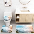 thumbnail image 1 of PUDMAD City in Clouds Hong Kong 3 Piece Bathroom Rugs Set Bath Rug Contour Mat and Toilet Lid Cover, 1 of 2