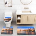thumbnail image 1 of PUDMAD Cityscape Paris at Sunset from Pont Mirabeau 3 Piece Bathroom Rugs Set Bath Rug Contour Mat and Toilet Lid Cover, 1 of 2