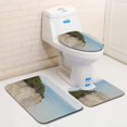 thumbnail image 1 of PUDMAD Cliff 3 Piece Bathroom Rugs Set Bath Rug Contour Mat and Toilet Lid Cover, 1 of 2