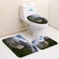 thumbnail image 1 of PUDMAD Cliffs Dover 3 Piece Bathroom Rugs Set Bath Rug Contour Mat and Toilet Lid Cover, 1 of 2
