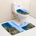 thumbnail image 1 of PUDMAD Cliffs Moher on Sunny Day 3 Piece Bathroom Rugs Set Bath Rug Contour Mat and Toilet Lid Cover, 1 of 2