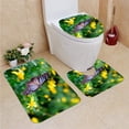thumbnail image 1 of PUDMAD Close up Butterfly Seeking Nectar a Flower 3 Piece Bathroom Rugs Set Bath Rug Contour Mat and Toilet Lid Cover, 1 of 2