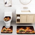 thumbnail image 1 of PUDMAD Close up Home Made Burgers 3 Piece Bathroom Rugs Set Bath Rug Contour Mat and Toilet Lid Cover, 1 of 2