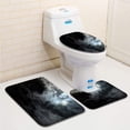 thumbnail image 1 of PUDMAD Cloudy Full Moon Night 3 Piece Bathroom Rugs Set Bath Rug Contour Mat and Toilet Lid Cover, 1 of 2