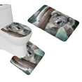 thumbnail image 1 of PUDMAD Coala 3 Piece Bathroom Rugs Set Bath Rug Contour Mat and Toilet Lid Cover, 1 of 2